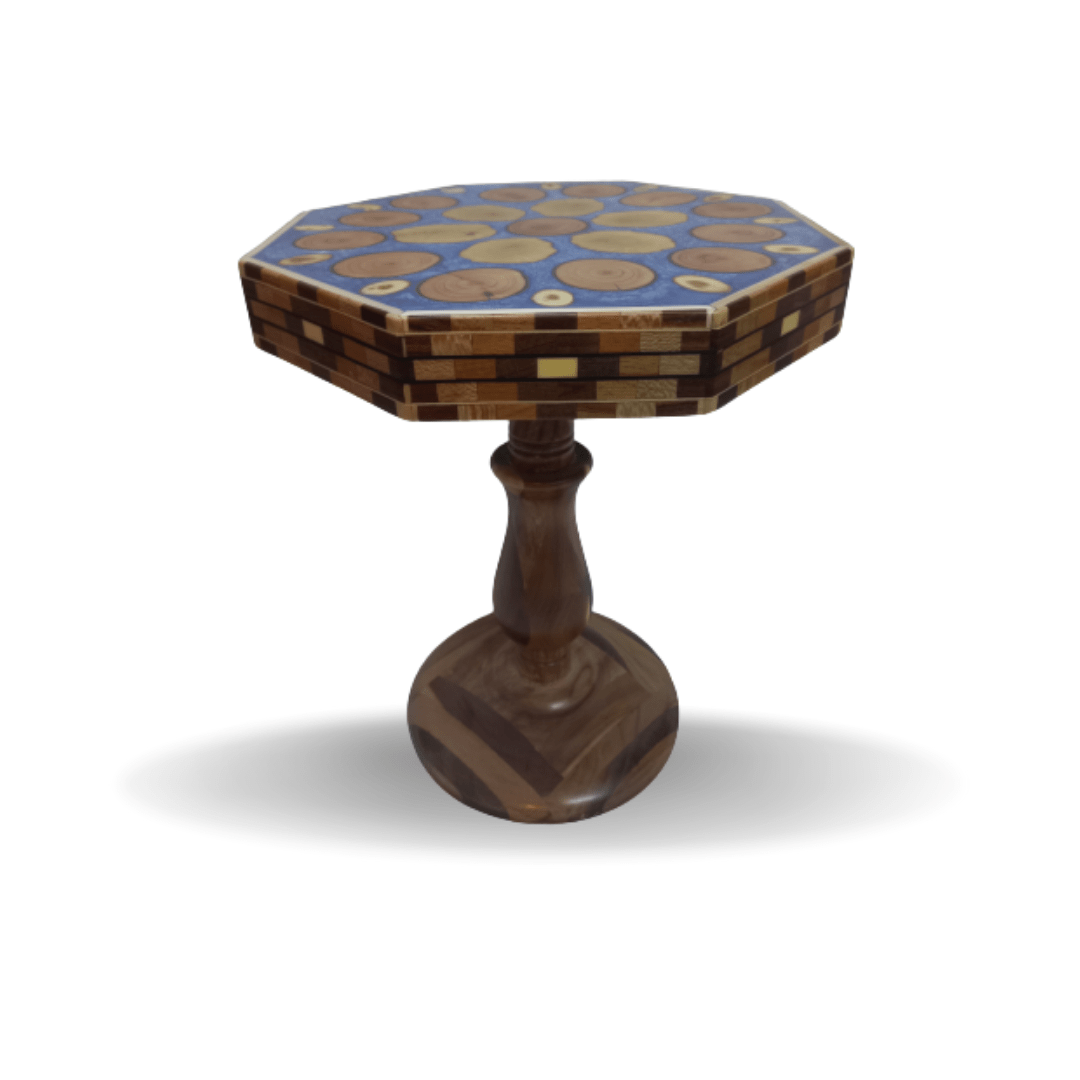 Octagonal table flower on polyester